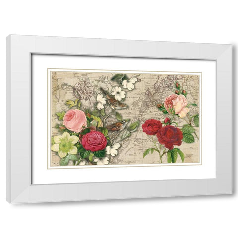 Atlas Bird Garden White Modern Wood Framed Art Print with Double Matting by Allen, Candace
