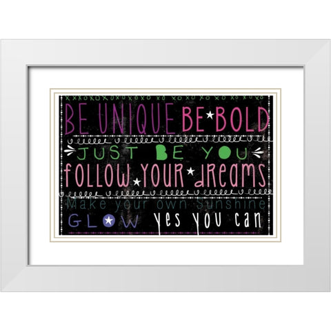 Bright Inspiration 2 Black White Modern Wood Framed Art Print with Double Matting by Allen, Candace