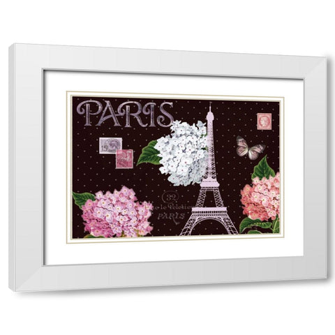 Paris Dots White Modern Wood Framed Art Print with Double Matting by Allen, Candace