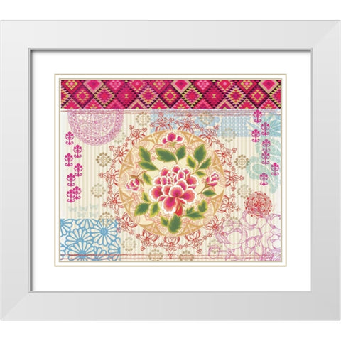 Boho Medallion White Modern Wood Framed Art Print with Double Matting by Allen, Candace