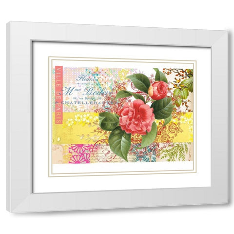 Boho Patchwork 2 White Modern Wood Framed Art Print with Double Matting by Lula Bijoux and Company