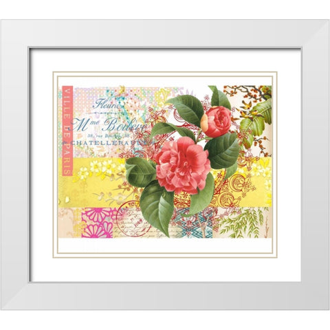 Boho Patchwork 2 White Modern Wood Framed Art Print with Double Matting by Lula Bijoux and Company
