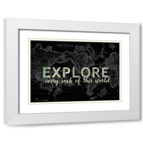 Explore Every Inch BLACK White Modern Wood Framed Art Print with Double Matting by Allen, Candace
