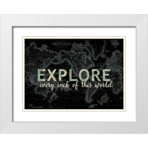 Explore Every Inch BLACK White Modern Wood Framed Art Print with Double Matting by Allen, Candace