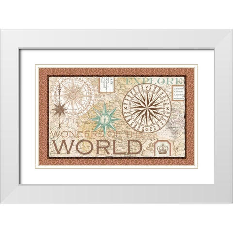 Wonders of the world Main ART White Modern Wood Framed Art Print with Double Matting by Allen, Candace