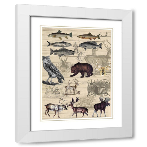 Ldoge Elements White Modern Wood Framed Art Print with Double Matting by Allen, Candace