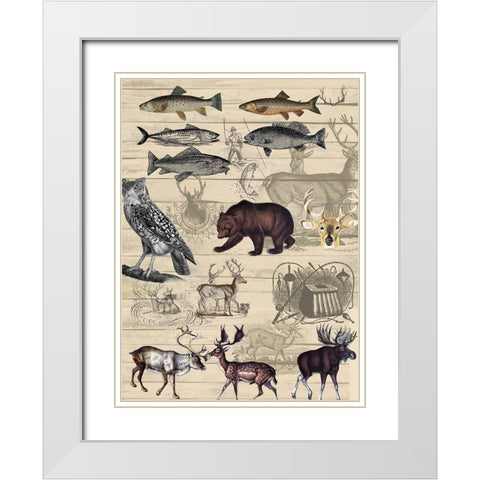 Ldoge Elements White Modern Wood Framed Art Print with Double Matting by Allen, Candace