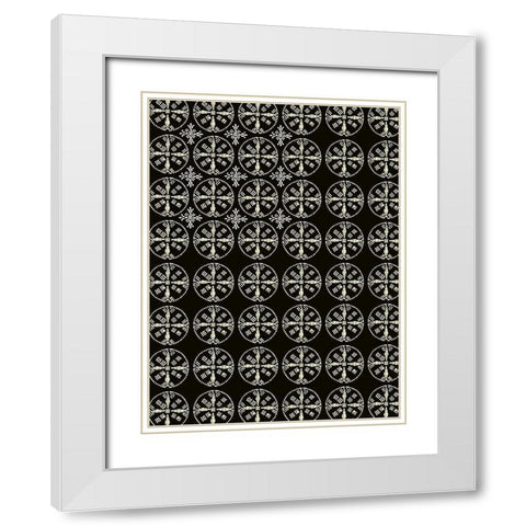 Midnight Floral White Modern Wood Framed Art Print with Double Matting by Allen, Candace