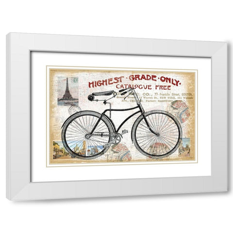 Bike Ride 1 White Modern Wood Framed Art Print with Double Matting by Allen, Candace