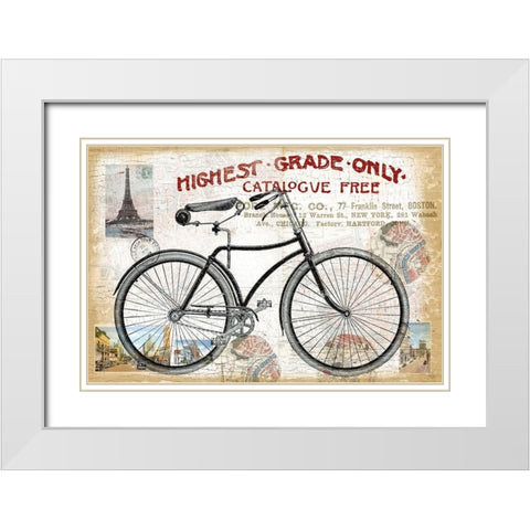 Bike Ride 1 White Modern Wood Framed Art Print with Double Matting by Allen, Candace