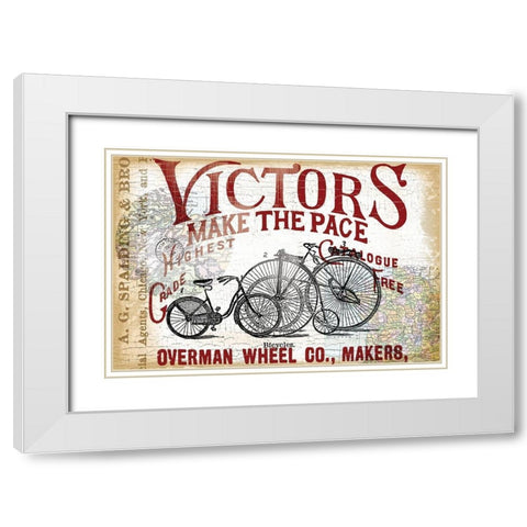 Bike Ride 2 White Modern Wood Framed Art Print with Double Matting by Lula Bijoux and Company
