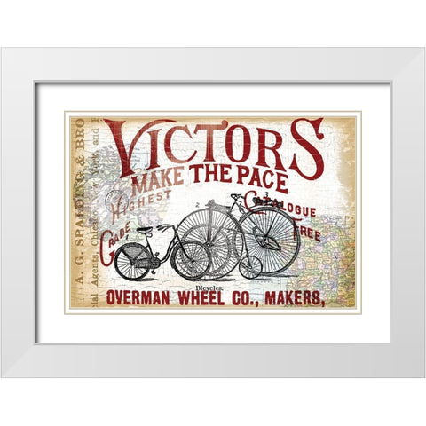 Bike Ride 2 White Modern Wood Framed Art Print with Double Matting by Lula Bijoux and Company