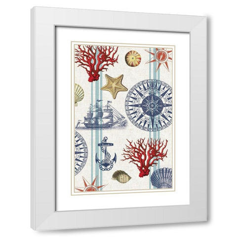 Nautical Main White Modern Wood Framed Art Print with Double Matting by Allen, Candace