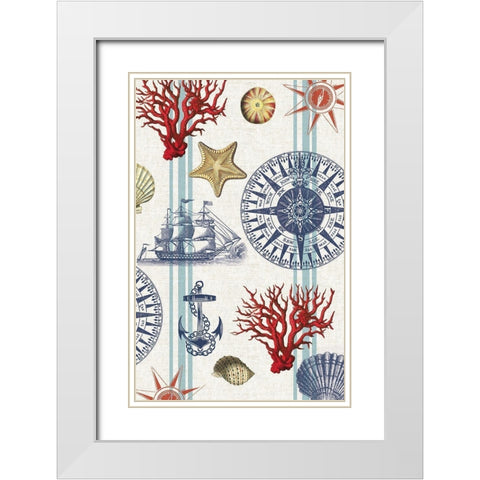 Nautical Main White Modern Wood Framed Art Print with Double Matting by Allen, Candace