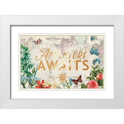 Atlas Garden 1 White Modern Wood Framed Art Print with Double Matting by Allen, Candace