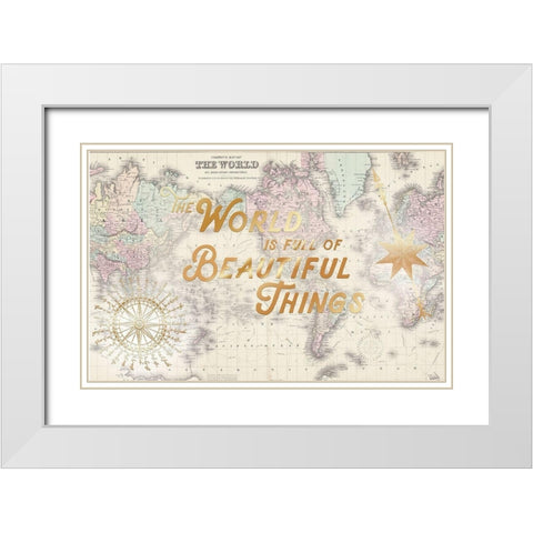 World Floral Excursion White Modern Wood Framed Art Print with Double Matting by Allen, Candace