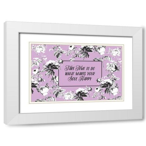 Happy Soul White Modern Wood Framed Art Print with Double Matting by Allen, Candace