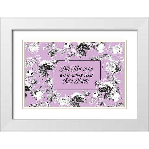 Happy Soul White Modern Wood Framed Art Print with Double Matting by Allen, Candace