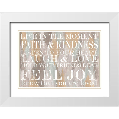 Live Inspiration 3 White Modern Wood Framed Art Print with Double Matting by Allen, Candace