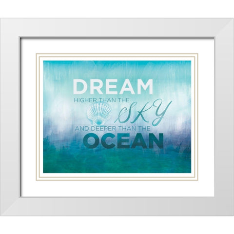 Watercolor Coast 2 White Modern Wood Framed Art Print with Double Matting by Allen, Candace