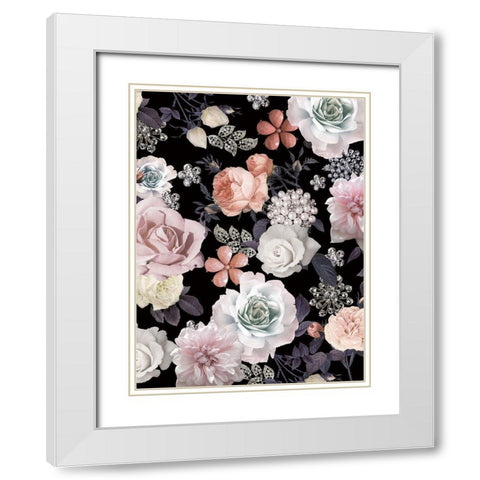 Gem Eufloria 2 White Modern Wood Framed Art Print with Double Matting by Allen, Candace