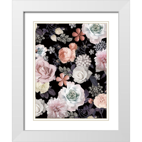 Gem Eufloria 2 White Modern Wood Framed Art Print with Double Matting by Allen, Candace