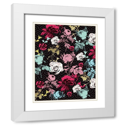 Modern Drama Fleur 1 White Modern Wood Framed Art Print with Double Matting by Allen, Candace