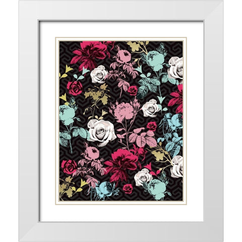 Modern Drama Fleur 1 White Modern Wood Framed Art Print with Double Matting by Allen, Candace