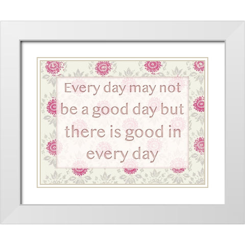 Good Days 1 White Modern Wood Framed Art Print with Double Matting by Lula Bijoux and Company