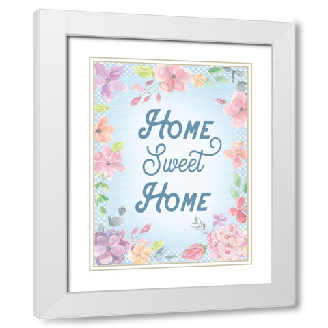 Home Sweet Home 2 White Modern Wood Framed Art Print with Double Matting by Lula Bijoux and Company