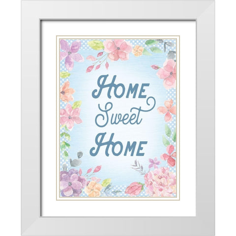 Home Sweet Home 2 White Modern Wood Framed Art Print with Double Matting by Lula Bijoux and Company