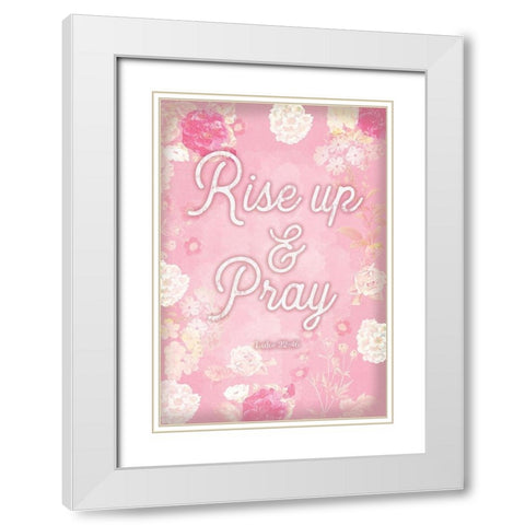 Religious 2 White Modern Wood Framed Art Print with Double Matting by Lula Bijoux and Company