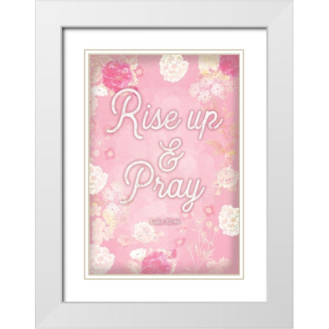 Religious 2 White Modern Wood Framed Art Print with Double Matting by Lula Bijoux and Company