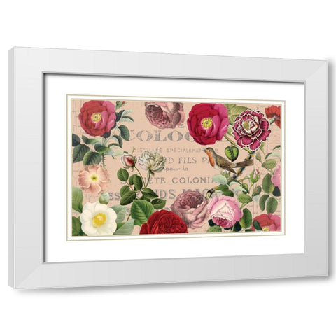 Dusty Rose White Modern Wood Framed Art Print with Double Matting by Lula Bijoux and Company
