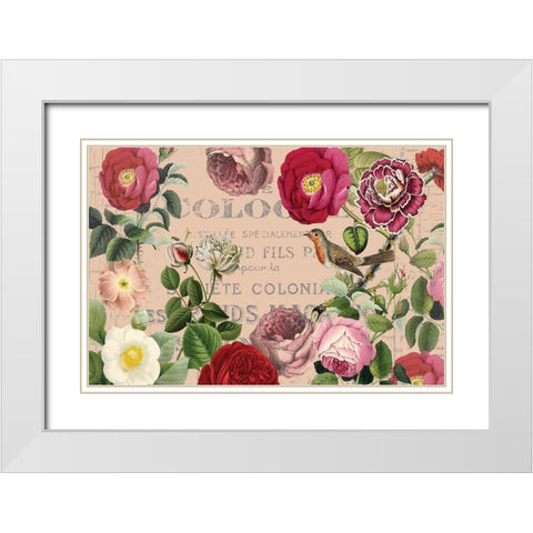 Dusty Rose White Modern Wood Framed Art Print with Double Matting by Lula Bijoux and Company