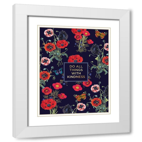 Bright Poppy Inspiration 2 White Modern Wood Framed Art Print with Double Matting by Lula Bijoux and Company