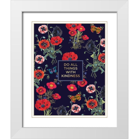 Bright Poppy Inspiration 2 White Modern Wood Framed Art Print with Double Matting by Lula Bijoux and Company