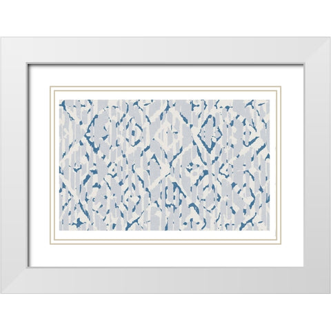 Block Print 2 White Modern Wood Framed Art Print with Double Matting by Lula Bijoux and Company