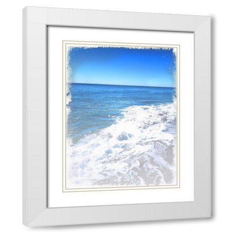 Blue Skies White Modern Wood Framed Art Print with Double Matting by Lula Bijoux and Company