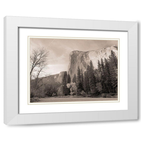 Mountain Wonder White Modern Wood Framed Art Print with Double Matting by Lula Bijoux and Company