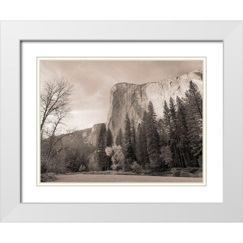 Mountain Wonder White Modern Wood Framed Art Print with Double Matting by Lula Bijoux and Company