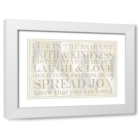 Inspiration White Modern Wood Framed Art Print with Double Matting by Lula Bijoux and Company