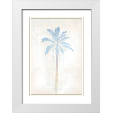 Beach Palm 2 White Modern Wood Framed Art Print with Double Matting by Lula Bijoux and Company