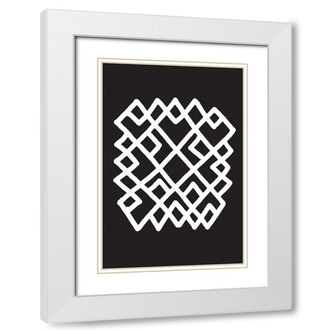 BW Minimalist 2 White Modern Wood Framed Art Print with Double Matting by Lula Bijoux And Company