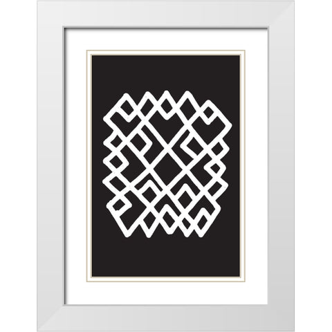 BW Minimalist 2 White Modern Wood Framed Art Print with Double Matting by Lula Bijoux And Company