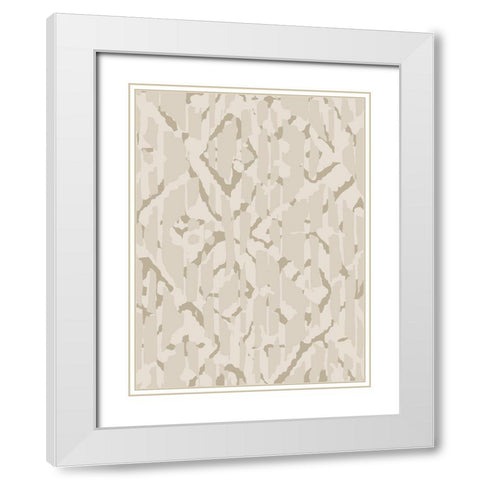 Boho Casual Beige White Modern Wood Framed Art Print with Double Matting by Lula Bijoux and Company