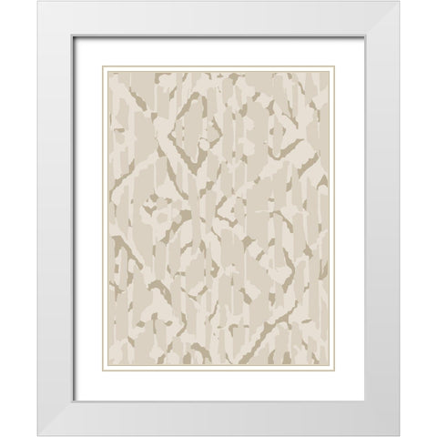 Boho Casual Beige White Modern Wood Framed Art Print with Double Matting by Lula Bijoux and Company
