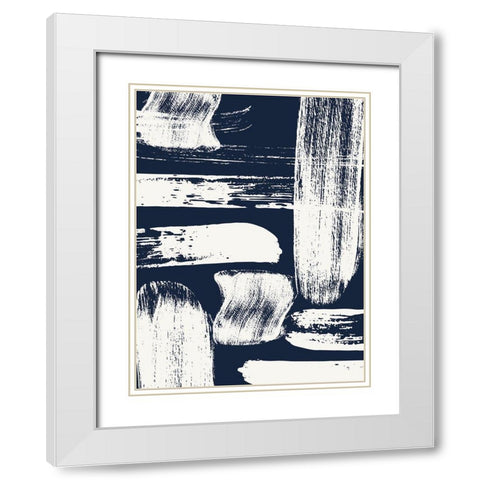 Drama Queen Stripes 2 White Modern Wood Framed Art Print with Double Matting by Lula Bijoux And Company