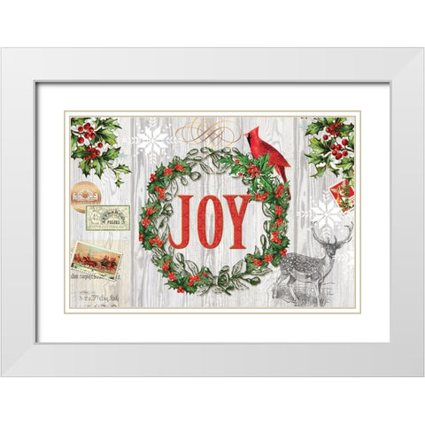 Rustic Holiday 2 White Modern Wood Framed Art Print with Double Matting by Lula Bijoux And Company