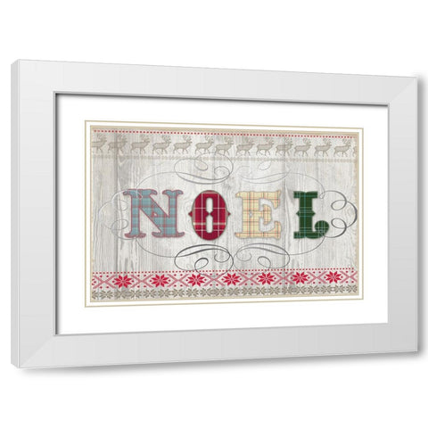 Noel White Modern Wood Framed Art Print with Double Matting by Lula Bijoux And Company